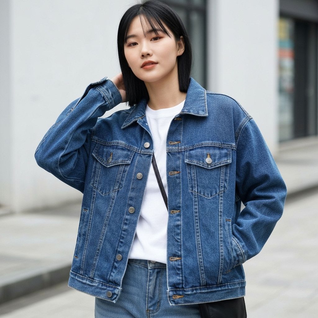 Oversized Denim Boyfriend Jacket