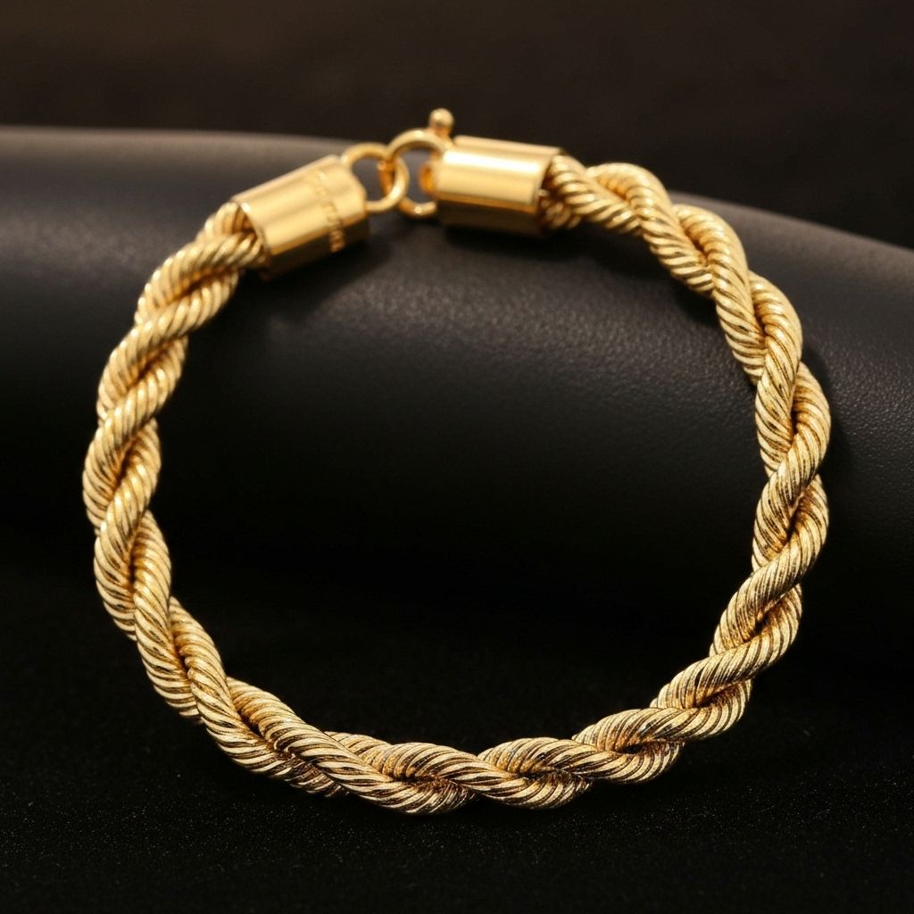Twisted Gold Chain Bracelet